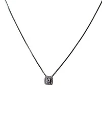 Colar Quadrado Zircônia Prata 925 Ródio
