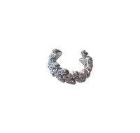 Piercing Fake folha zircônia Prata 925 Ródio