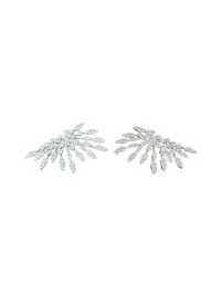 Brinco Ear cuff Asa zircônia Prata 925 Ródio