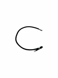 Pulseira Cordão redondo Preta Prata 925 Ródio