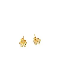 Brinco flor P Prata 925 Ouro18k