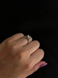 Anel solitário aro Zircônia seis garras Prata 925 Ródio