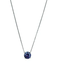 Colar ponto redondo Tanzanita Prata 925 Ródio