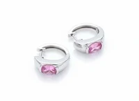 Brinco Argola topázio rosa Prata 925 Ródio