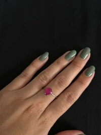 Anel Gota Turmalina Fusion Rosa/Lilás Prata 925 Ródio