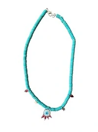 Colar olho grego com Pedras Prata 925 Ródio
