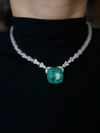 Colar Turmalina Paraíba Zircônia Prata 925 Ródio