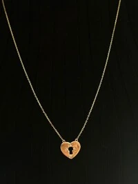 Colar escapulário dois coração Cruz Prata 925 Ouro 18K