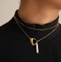 Colar Gravatinha Serena 12474 Ouro 18 k