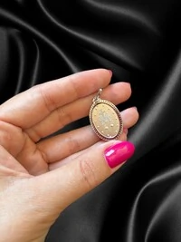 Pingente Nossa Senhora 3 cm Zircônia Prata 925 Ródio