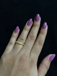 Anel Coração linha italiana Prata 925 Ouro 18 k