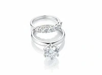 Anel Solitário 2 em 1 aro 1/2 Aliança Zircônia Prata 925 Ródio