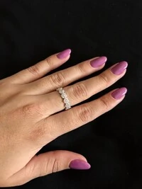 Anel aliança inteira Illusion zircônia Prata 925 Ródio