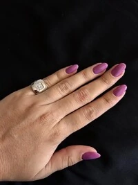 Anel Dedinho Quadrado zircônia Prata 925 Ródio