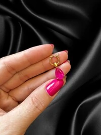 Pingente Gota Ametista Fusion Prata 925 Ouro 18 K