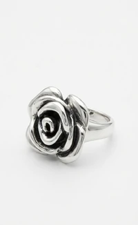 Anel Flor Eletro forma Prata 925 Bali