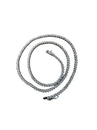 Colar Riviera 40 cm 3 garras Prata 925 Ródio