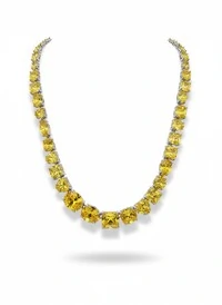 Colar yellow Fancy várias formas Prata 925 Ródio