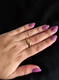 Anel Zircônia Baulado de Pedra Prata 925 Ouro18k