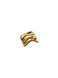 Anel 3 aros Prata 925 Ouro 18 k