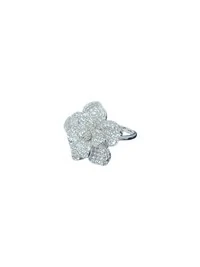 Anel Flor micro cravação Prata 925 Ródio