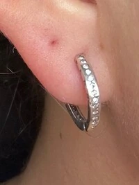 Brinco Argola Zircônia Pandora Prata 925 Ródio
