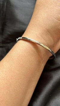 Pulseira Bracelete zircônia e baguete Prata 925 Ródio