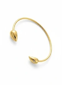 Pulseira bracelete 2 gotas 1 zircônia Prata 925 Ouro 18 k
