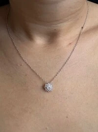 Colar Chuveiro Prata 925 Ródio