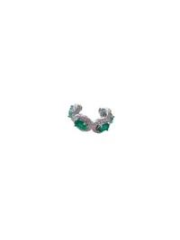 Piercing Fake Esmeralda Prata 925 Ródio