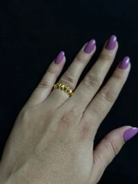 Anel Ponta Prata 925 Ouro18k