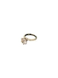 Anel Solitário Zircônia Garras Cravejadas Prata 925 Ródio