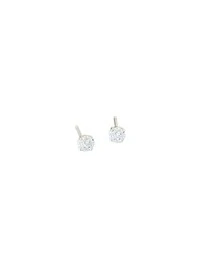 Brinco ilusion zircônia branca PP Prata 925 Ródio