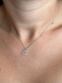 Colar Inspiração zircônia Prata 925 Ródio