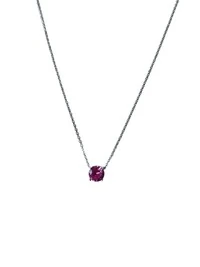 Colar Ponto Topázio Rosa P Prata 925 Ródio