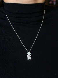Colar Menina Topázio Rosa Zircônia Prata 925 Lisa