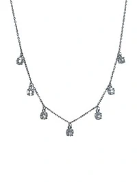 Colar Illusion zircônias penduradas Prata 925 Ródio