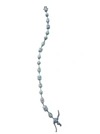 Pulseira Riviera gota e retângulo Fancy yellow 17 cm Prata 925 Ródio