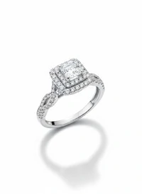 Anel Solitário Quadrado zircônia