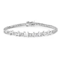 Pulseira Riviera Família17 cm Prata 925 Ródio