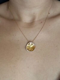 Colar Pizza Baguete Prata 925 Ouro 18K