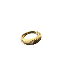 Anel Zircônia Baulado de Pedra Prata 925 Ouro18k