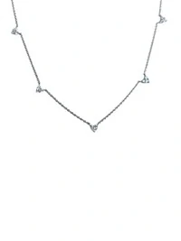 Colar Coração P Illusion zircônia Prata 925 Ródio