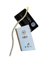 Pulseira Riviera 20 cm 15,5 a 19 ct Moissanite Prata 925 Ouro 18 k