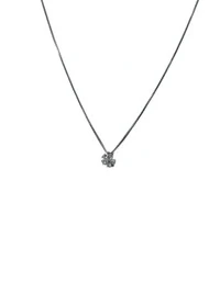 Colar Flor Cristal Prata 925 Ródio