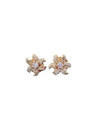 Brinco Estrela Mar Zircônia Prata 925 Ouro 18 K