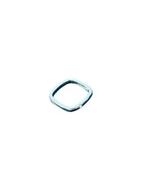 Anel quadrado 1 zircônia Prata 925 Ródio