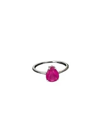 Anel Gota Turmalina Fusion Rosa/Lilás Prata 925 Ródio