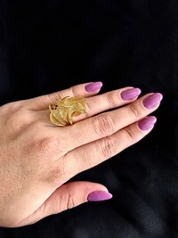 Anel onda renda Prata 925 Ródio