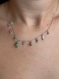 Colar Gota Esmeralda Fusion Colors Prata 925 Ródio